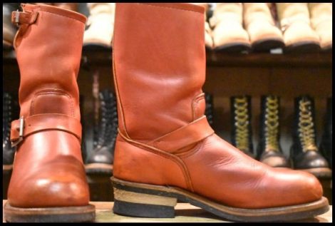 【7D 良品 PT91プリント 95年】レッドウィング 8271 エンジニア 赤茶 オロラセット スチールトゥ ブーツ redwing HOPESMORE