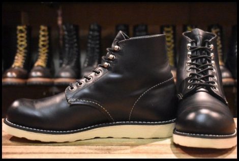 【9D 美品 犬タグ復刻 19年】レッドウィング 8165 アイリッシュセッター 黒 ブラッククローム プレーントゥ ブーツ redwing HOPESMORE