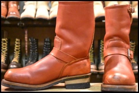 【7D 良品 PT91プリント 95年】レッドウィング 8271 エンジニア 赤茶 オロラセット スチールトゥ ブーツ redwing HOPESMORE