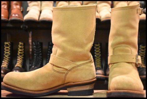 【9D 良品 15年】レッドウィング 8268 スエード エンジニア ホーソーンアビレーンラフアウト スチールトゥ ブーツ redwing HOPESMORE