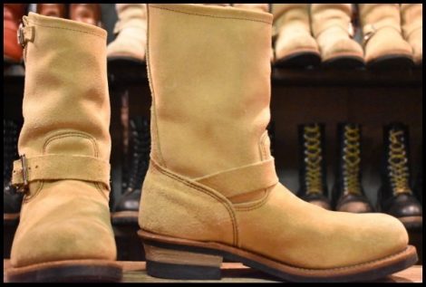 【9D 良品 15年】レッドウィング 8268 スエード エンジニア ホーソーンアビレーンラフアウト スチールトゥ ブーツ redwing HOPESMORE