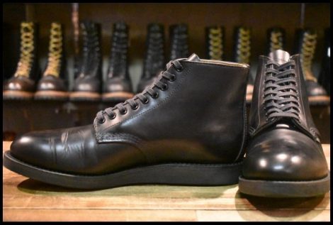 【9D 美品 15年】レッドウィング 9197 ポストマン 黒 ブラック シャパラル プレーントゥ レースアップ ブーツ redwing HOPESMORE