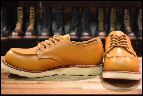 【7.5D 良品 14年】レッドウィング 9895 アイリッシュセッター 茶 ゴールドラセット モックトゥ ローカット ブーツ redwing HOPESMORE