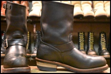 【7.5D 良品 13年】レッドウィング 2268 エンジニア 黒 ブラッククローム スチールトゥ ブーツ redwing HOPESMORE