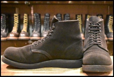 【9D 良品 アローズ別注 18年】レッドウィング 1989 黒スエード アイリッシュセッター ブラック 編み上げ ブーツ redwing HOPESMORE