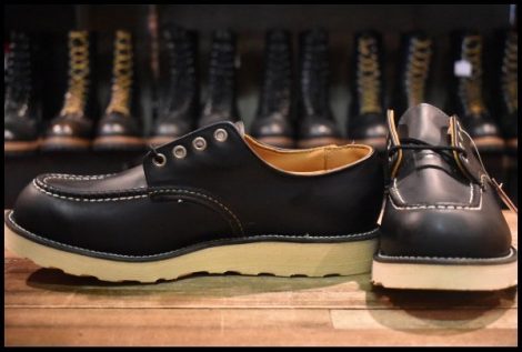 【8D DEAD 羽タグ】レッドウィング 8106 オックスフォード 黒 ブラッククローム モックトゥ 短靴 ブーツ redwing HOPESMORE