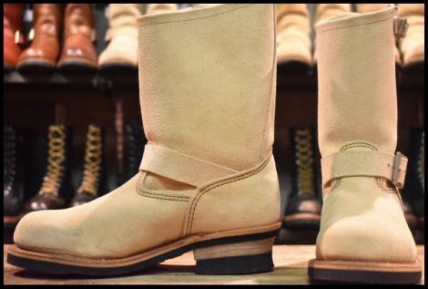 【7D 未使用 07年】レッドウィング 8268 スエード エンジニア ホーソーンアビレーンラフアウト スチールトゥ ブーツ redwing HOPESMORE