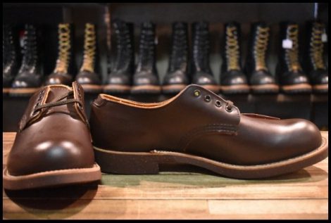 【9D DEAD 羽タグ 98年】レッドウィング 8100 オックスフォード ガラスレザー コレクテッドグレイン フォアマン redwing HOPESMORE