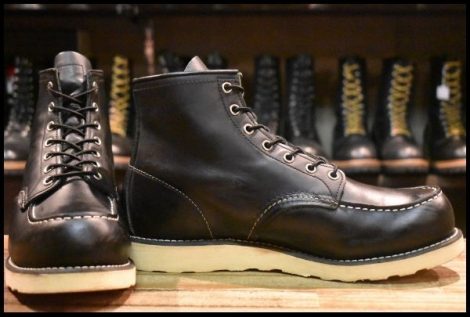 【10E 美品 16年】レッドウィング 8179 アイリッシュセッター 黒 ブラッククローム モックトゥ 8130 ブーツ redwing HOPESMORE