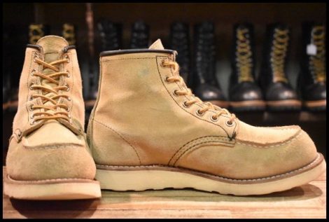 【7.5E 良品 犬タグ復刻 18年】レッドウィング 8173 スエード アイリッシュセッター ラフアウト モックトゥ ブーツ redwing HOPESMORE