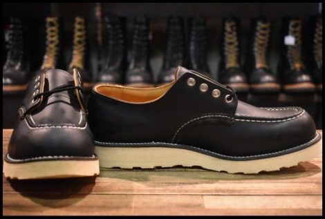 【8D DEAD 羽タグ】レッドウィング 8106 オックスフォード 黒 ブラッククローム モックトゥ 短靴 ブーツ redwing HOPESMORE