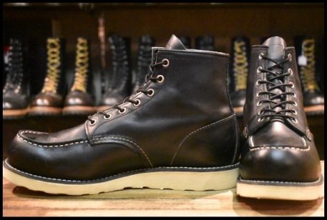 【10E 美品 16年】レッドウィング 8179 アイリッシュセッター 黒 ブラッククローム モックトゥ 8130 ブーツ redwing HOPESMORE