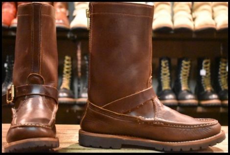 【6.5D 美品 白タグ】RUSSELL MOCCASIN ラッセルモカシン ゼファーブーツ ブラウンクロムエクセル 茶 ビブラム ブーツ HOPESMORE