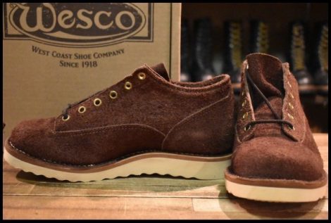 【7.5D 未使用】WESCO ウエスコ カスタムJHクラシックス オックスフォード ブラウン ラフアウト 短靴 ジョンヘンリー ブーツ HOPESMORE