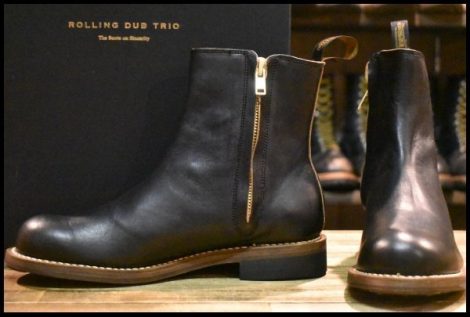 【6 箱付 未使用】Rolling dub trio ローリングダブトリオ RDT-A14 CASPER キャスパー 黒 ブラックホースハイド ブーツ HOPESMORE