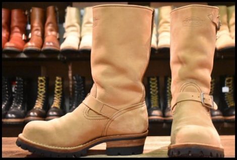 【7E 良品 12年】WESCO ウエスコ カスタムボス バーラップ 11インチハイト ビブラム100シングル ベージュ スチール ブーツ BOSS HOPESMORE