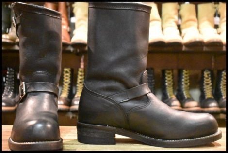 【12E 箱付 良品 白タグ】Chippewa チペワ エンジニア 27863 黒 ブラック スチールトゥ 11インチハイト ブーツ HOPESMORE