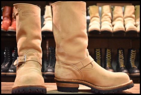 【7E 良品 12年】WESCO ウエスコ カスタムボス バーラップ 11インチハイト ビブラム100シングル ベージュ スチール ブーツ BOSS HOPESMORE