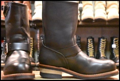 【7.5D 箱付 良品 11年】レッドウィング 2268 エンジニア 黒 ブラッククローム スチールトゥ ブーツ redwing HOPESMORE