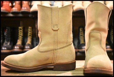 【6EEE 良品 06年】レッドウィング 1188 スエード ペコス ホーソーンアビレーンラフアウト ベージュ ブーツ redwing pecos HOPESMORE