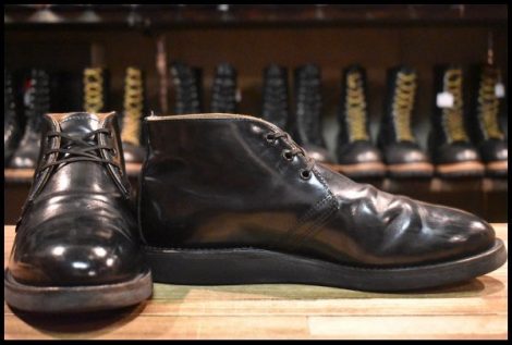 【8.5D 良品 13年】レッドウィング 9196 ポストマン チャッカ 黒 ブラック シャパラル 短靴 ローカット ブーツ redwing HOPESMORE