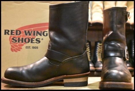 【9.5D 箱付 良品 10年】レッドウィング 2268 エンジニア 黒 ブラッククローム スチールトゥ ブーツ redwing HOPESMORE