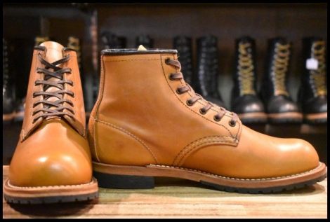 【7.5D 美品 18年】レッドウィング 9413 ベックマン チェスナット フェザーストーン プレーントゥ 編み上げ ブーツ redwing HOPESMORE