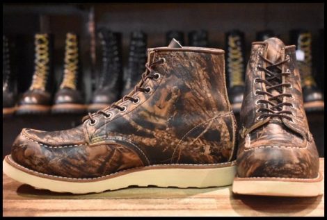 【8E 良品 16年】レッドウィング 8884 アイリッシュセッター カモフラ 迷彩 リアルツリー モックトゥ 編み上げ ブーツ redwing HOPESMORE