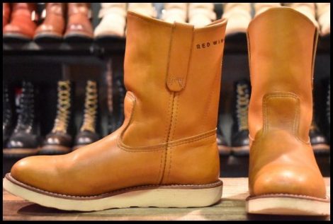 【7E 良品 12年】レッドウィング 9866 ゴールドラセット ペコス 茶 プルオン クッションソール ブーツ redwing pecos HOPESMORE