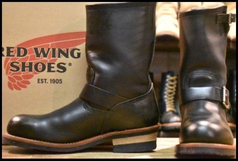 【7.5D 箱付 良品 11年】レッドウィング 2268 エンジニア 黒 ブラッククローム スチールトゥ ブーツ redwing HOPESMORE
