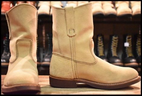 【6EEE 良品 06年】レッドウィング 1188 スエード ペコス ホーソーンアビレーンラフアウト ベージュ ブーツ redwing pecos HOPESMORE