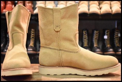 【9E 箱付 未使用 15年】レッドウィング 8168 スエード ペコス ホーソーンアビレーンラフアウト ブーツ redwing pecos HOPESMORE