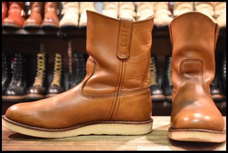 【10E 良品 10年】レッドウィング 866 ペコス 茶 オロイジナル プルオン クッションソール ブーツ redwing pecos HOPESMORE