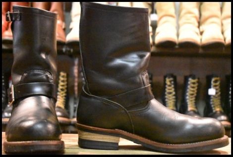 【9.5D 箱付 良品 10年】レッドウィング 2268 エンジニア 黒 ブラッククローム スチールトゥ ブーツ redwing HOPESMORE