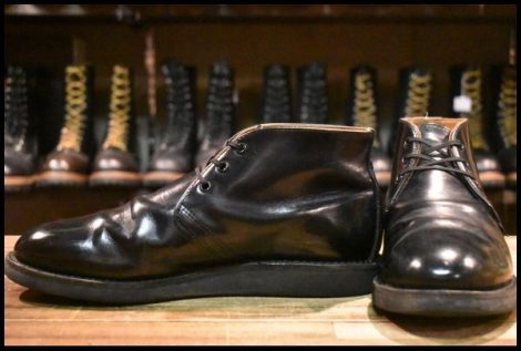 【8.5D 良品 13年】レッドウィング 9196 ポストマン チャッカ 黒 ブラック シャパラル 短靴 ローカット ブーツ redwing HOPESMORE