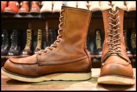 【8.5D 良品 犬刻印 96年】レッドウィング 877 ロング アイリッシュセッター 茶 オロイジナル モックトゥ ブーツ redwing HOPESMORE