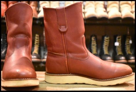 【7E 箱付 良品 犬タグ 98年】レッドウィング 8866 ペコス 茶 オロラセット 赤茶 プルオン ブーツ redwing pecos HOPESMORE