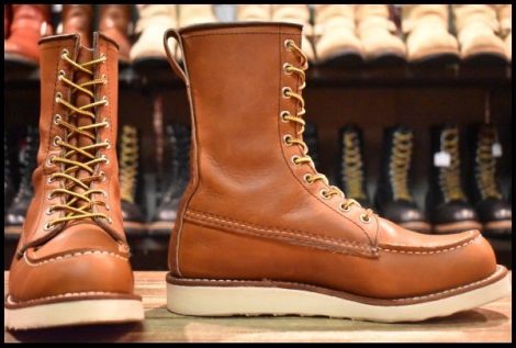 【6.5D 箱付 美品 22年】レッドウィング 877 ロング アイリッシュセッター 茶 オロレガシー モックトゥ 編み上げ ブーツ redwing HOPESMORE