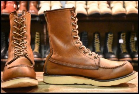 【8.5D 良品 犬刻印 96年】レッドウィング 877 ロング アイリッシュセッター 茶 オロイジナル モックトゥ ブーツ redwing HOPESMORE