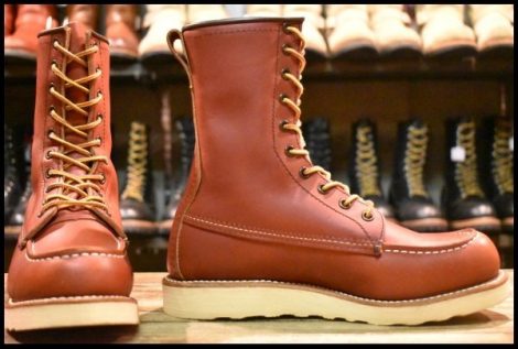 【6D 箱付 美品 犬タグ復刻 18年】レッドウィング 8877 ロング アイリッシュセッター オロラセット モックトゥ ブーツ redwing HOPESMORE