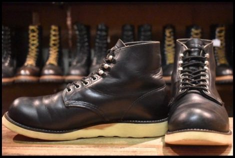 【7.5D 良品 羽タグ】レッドウィング 8165 アイリッシュセッター 黒 ブラッククローム プレーントゥ ブーツ redwing HOPESMORE
