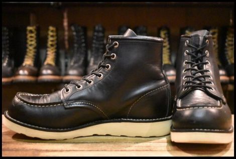 【8E 良品 11年】レッドウィング 8179 アイリッシュセッター 黒 ブラッククローム モックトゥ 編み上げ ブーツ redwing HOPESMORE