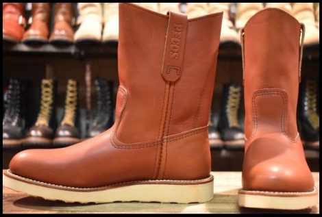 【5.5D 未使用 14年】レッドウィング 8866 ペコス 赤茶 オロラセット プルオン ブーツ redwing pecos HOPESMORE