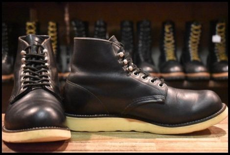 【7.5D 良品 羽タグ】レッドウィング 8165 アイリッシュセッター 黒 ブラッククローム プレーントゥ ブーツ redwing HOPESMORE