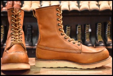 【9.5EE 良品 犬刻印 97年】レッドウィング 877 ロング アイリッシュセッター 茶 オロイジナル モックトゥ ブーツ redwing HOPESMORE