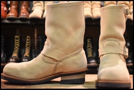 【8D 良品 11年】レッドウィング 8268 スエード エンジニア ホーソーンアビレーンラフアウト スチールトゥ ブーツ redwing HOPESMORE