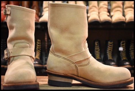 【8D 良品 11年】レッドウィング 8268 スエード エンジニア ホーソーンアビレーンラフアウト スチールトゥ ブーツ redwing HOPESMORE