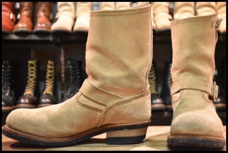 【8D 良品 08年】レッドウィング 8268 スエード エンジニア ホーソーンアビレーンラフアウト スチールトゥ ブーツ redwing HOPESMORE