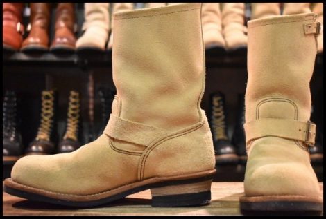 【8D 良品 16年】レッドウィング 8268 スエード エンジニア ホーソーンアビレーンラフアウト スチールトゥ ブーツ redwing HOPESMORE