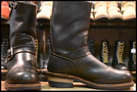 【6D 良品 PT83 縦羽タグ 86年8月刻印】レッドウィング 2268 エンジニア ブラッククローム スチールトゥ ブーツ redwing HOPESMORE